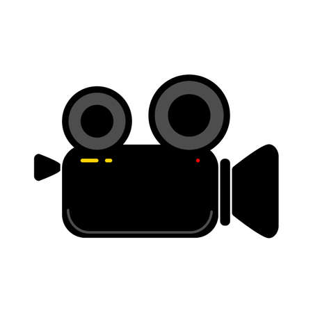 video camera. flat Vector icon - illustration of video camera icon isolated on whiteのイラスト素材