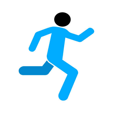 runner icon. Logo element illustration. runner symbol design. colored collection. runner concept. Can be used in web and mobileのイラスト素材
