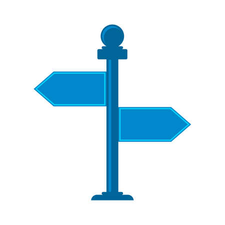 crossroad direction icon - vector road sign - directional arrows symbolのイラスト素材