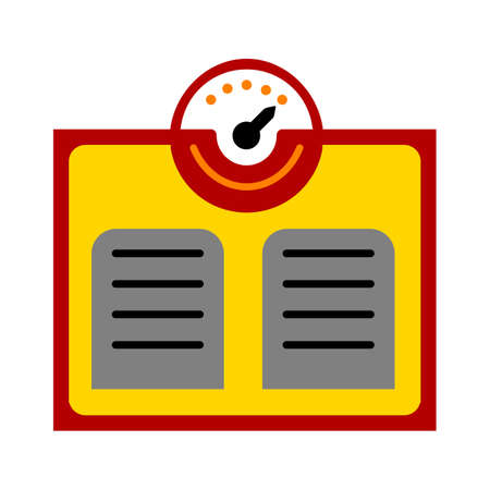 vector weight scale icon - balance scale icon - health lifestyle - diet loss weight iconのイラスト素材