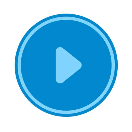 Play button. flat illustration of Play. vector icon. Play sign symbolのイラスト素材
