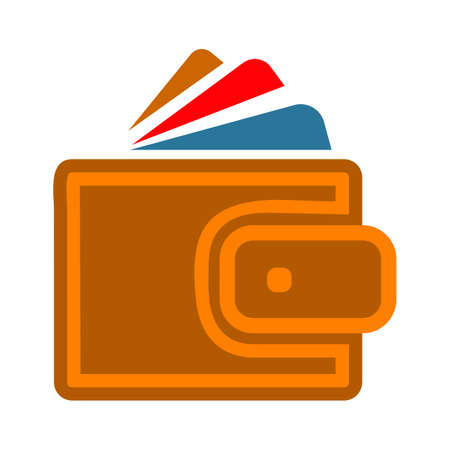 wallet icon. flat illustration of wallet vector icon. wallet sign symbolのイラスト素材