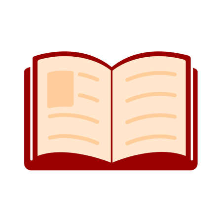 open book icon. Simple illustration of open book vector icon for web - education iconのイラスト素材