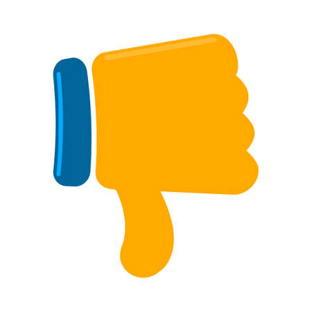 Dislike icon - thumb down button, bad symbol - negative illustrationのイラスト素材
