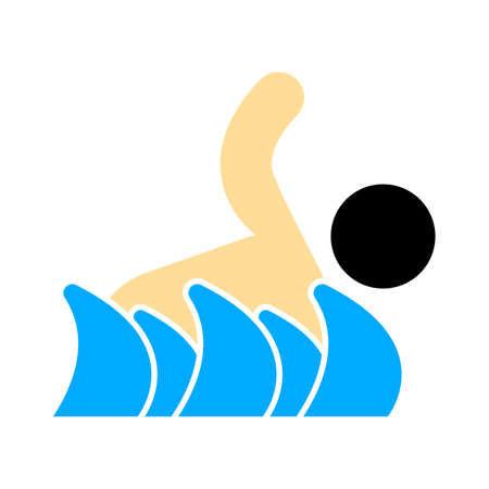 swimming icon, vector swimming pool, water swim sportのイラスト素材