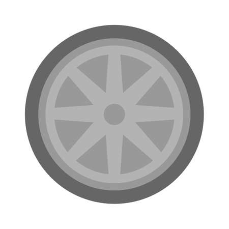 vector car tyre illustration - car tyre symbol, car wheel and tyre sign. automobile vehicle symbolのイラスト素材