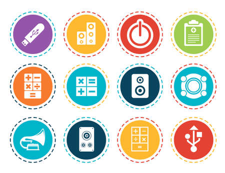 Electronic iconsのイラスト素材