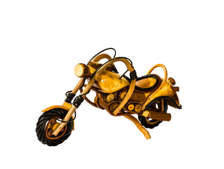 Wooden Motorbike modelの写真素材