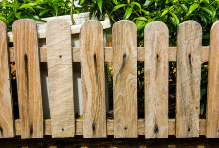 Picket fence with traditional wooden  . Rural lifestyle.の写真素材