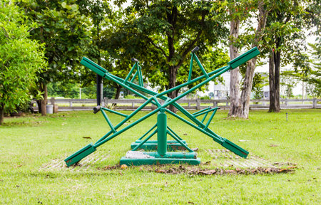 seesaw in playground at Thailandの写真素材