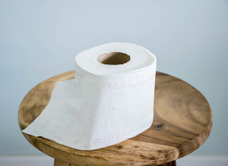 toilet paper on chair