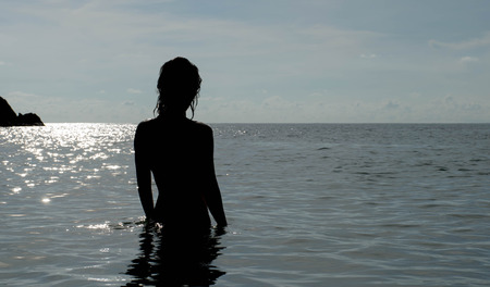 amazing reflection sun light on waterの写真素材