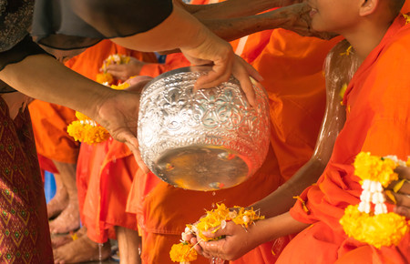 Songkarn festival, Beautiful of thai cultureの写真素材