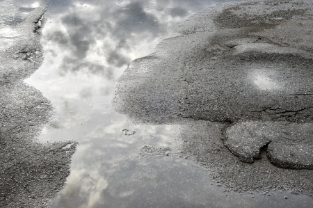 wet floorの写真素材