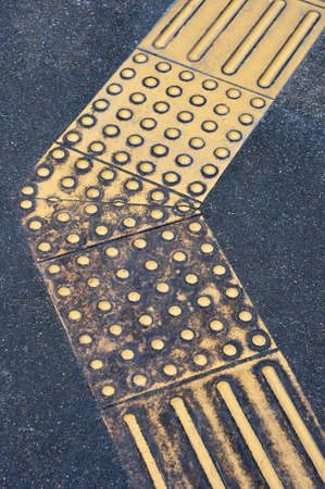 sign on footpathの写真素材