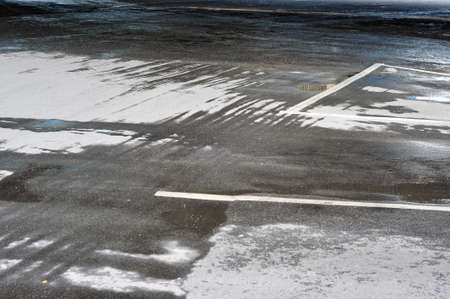 wet streetの写真素材