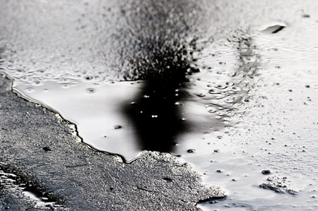 wet streetの写真素材