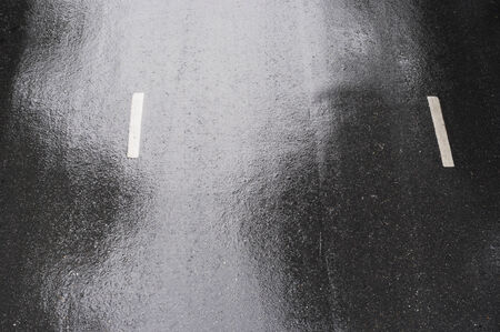 wet streetの写真素材