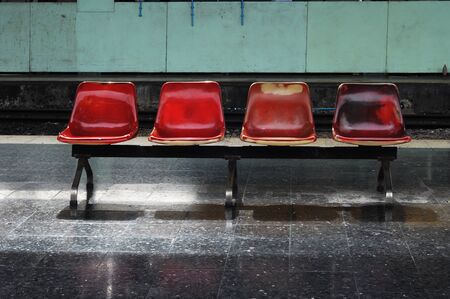 row of chairの写真素材