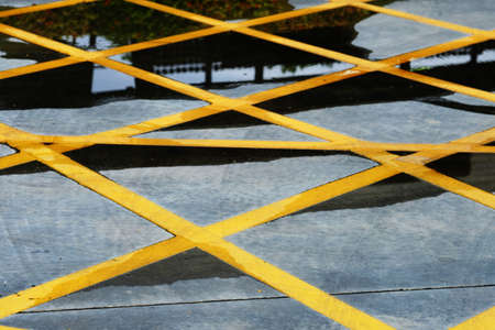 wet floorの写真素材