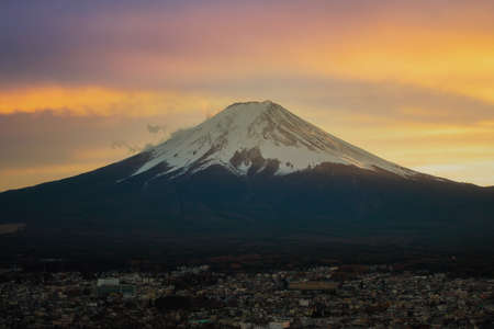 Mt.Fuji in autumn at Lake kawaguchiko in japan.の写真素材