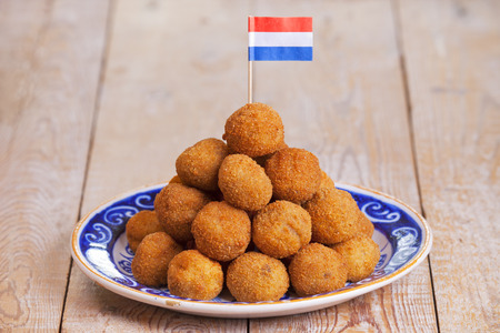 'Bittergarnituur' - Dutch deep fried snacks, usually enjoyed at the end of the afternoon with a couple of drinks, in company of friends.の写真素材