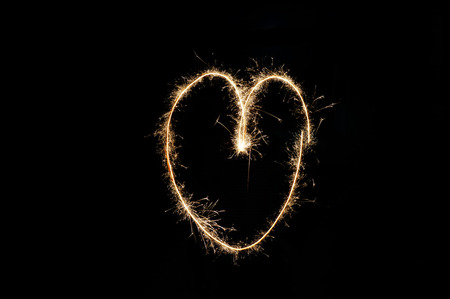 Sparklers heart, Using a camera with a slow shutter speed