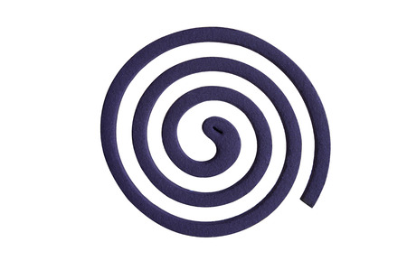 Mosquito coil isolated on white backgroundの写真素材