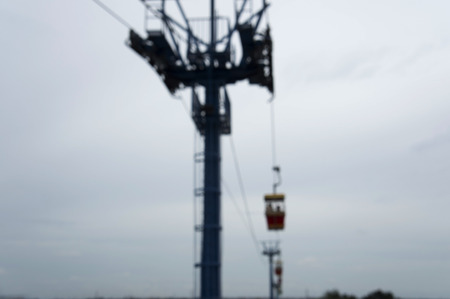Abstract Blurry of Cable Carの写真素材