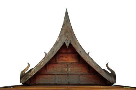 Wooden gable roof .の写真素材