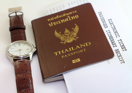 Passport and travel business  tourist ticketの写真素材