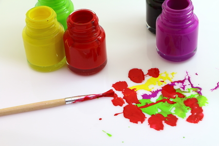 Water color paint art and colorfulの写真素材