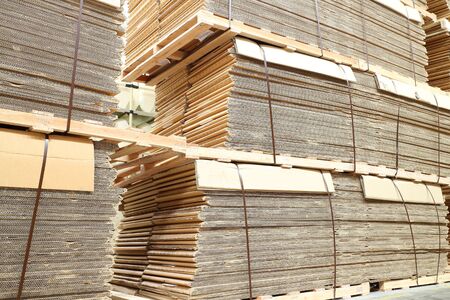 Warehouse paper box pallet in factory