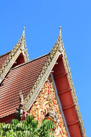 Thai temple art detail backgroundの写真素材