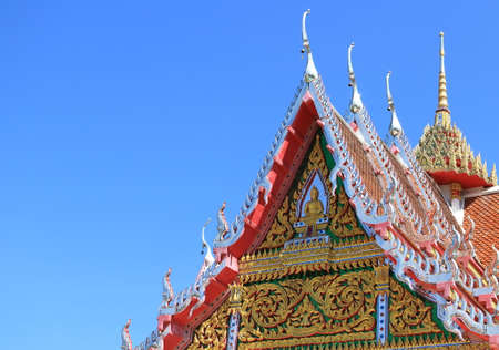 Thai temple art detail backgroundの写真素材
