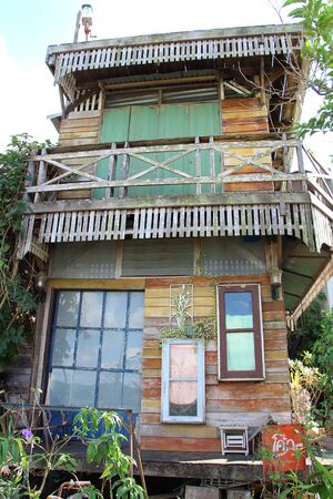 Chiang khan street market Loei - THAILAND , DEC 29 - 2015 : Set beside a dreamy stretch of the Mekong River, the historic town and popular destination for domestic tourists.のeditorial素材