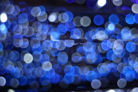 Blue light blue focus background in night timeの写真素材
