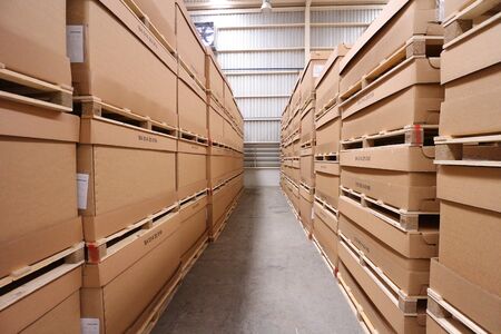 Rayong Thailand , December 07 - 2017 : Factory warehouse building for keep material and goods supply to customers in Thailandのeditorial素材