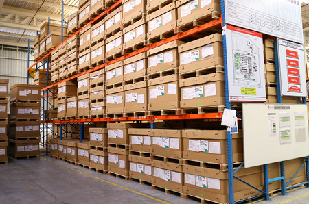 Rayong Thailand , January 12 - 2018 : Factory and warehouse building for keep material in Thailand.のeditorial素材