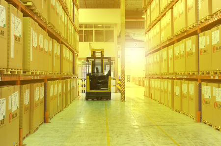 Rayong Thailand , Jan. 30 - 2018 : Factory warehouse shelf keep material.のeditorial素材