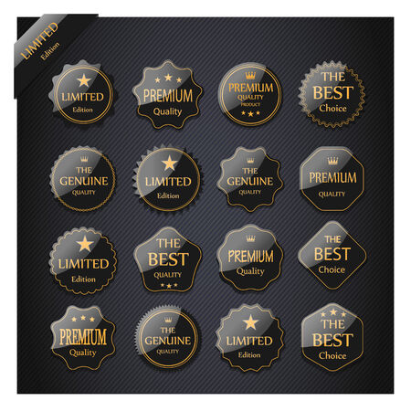 Collection of Premium Quality Labels のイラスト素材