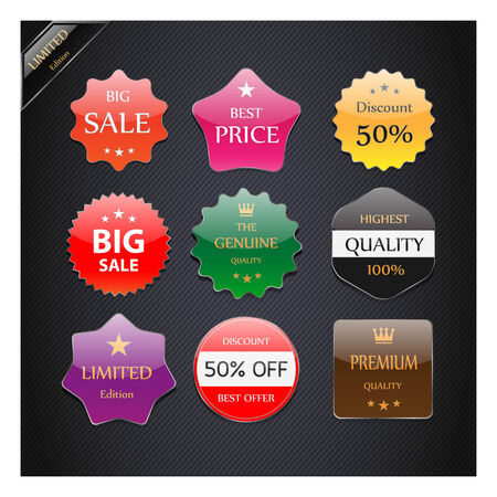 Set of Labels Collection  のイラスト素材