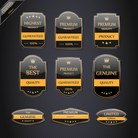Collection of Premium Quality Labels のイラスト素材