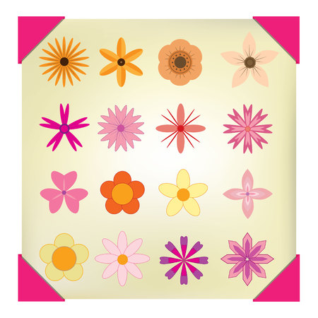 Set of Flowersのイラスト素材