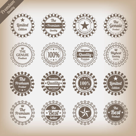 Collection of Premium Quality Labels のイラスト素材