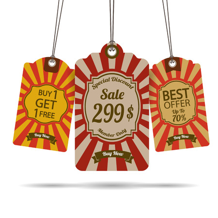 Set of tags for saleのイラスト素材