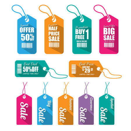 Set of tags for saleのイラスト素材