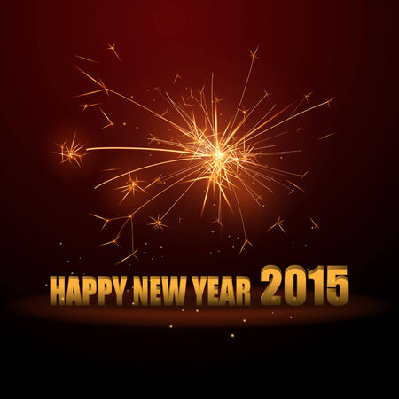 Happy New Year background with lit sparklers.vectorのイラスト素材