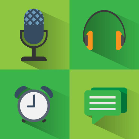 Flat design icons.vectorのイラスト素材