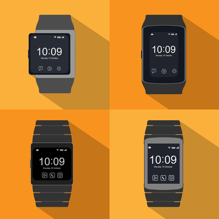 smart watch flat icon vector illustration.のイラスト素材